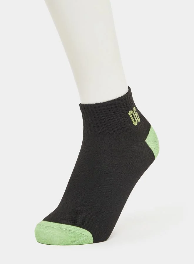 Styli Pack of 5 - Contrast Detail Ribbed Cuff Ankle Socks